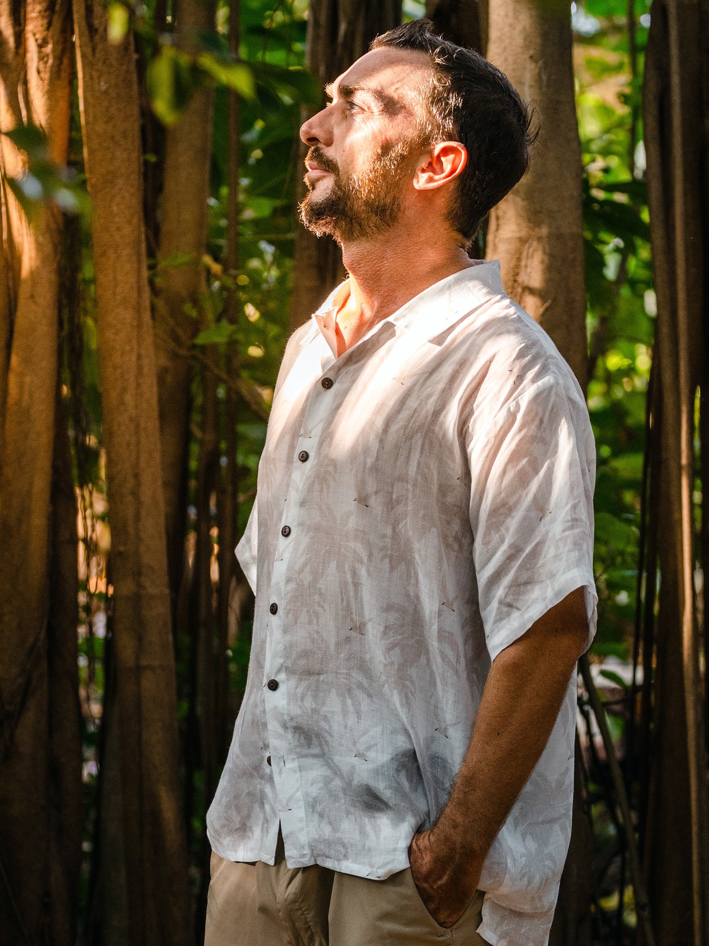 Palm Tree Linen Shirt